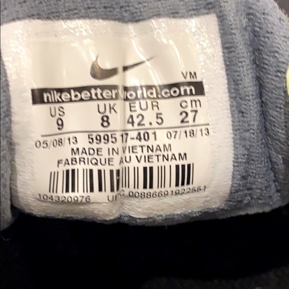 𝅺Nike Flex Experience Run 2 SlateVolt Running shoes SZ 9 - Picture 8 of 9